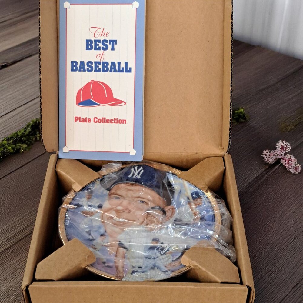 MICKEY MANTLE Plate LIMITED EDITION Hamilton Collection NIB with COA  #287M